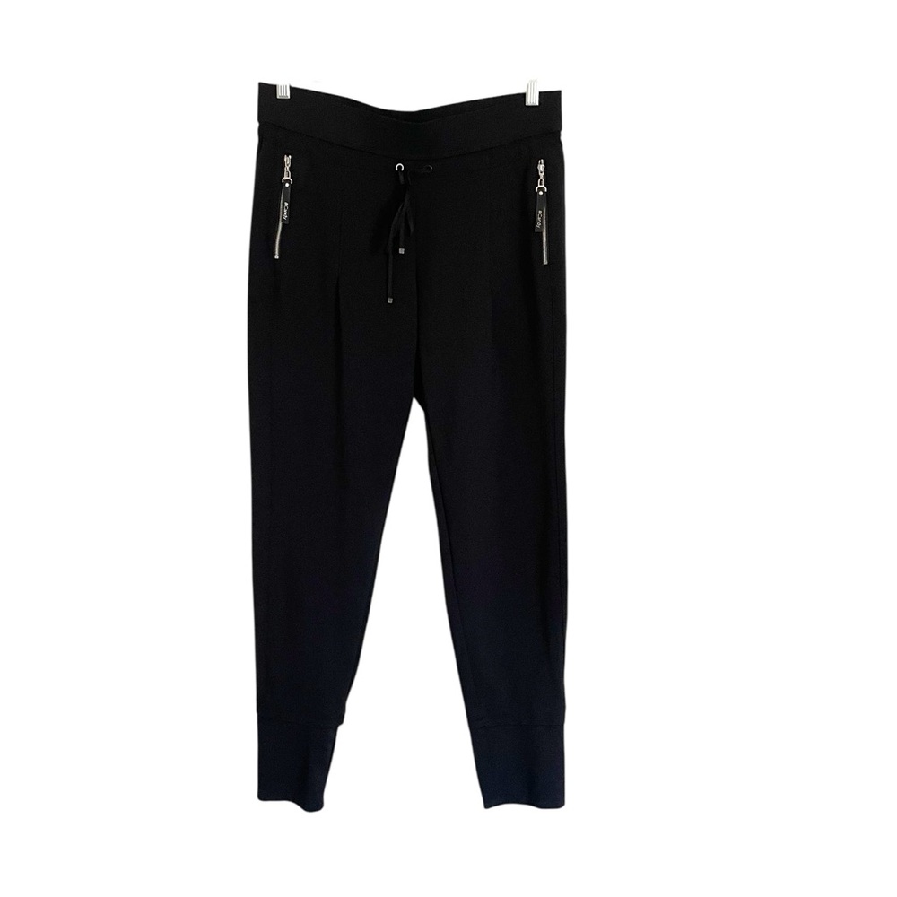Rafaello Rossi Womens Black Candy O Double Hem Jogger Pants size 10 US
